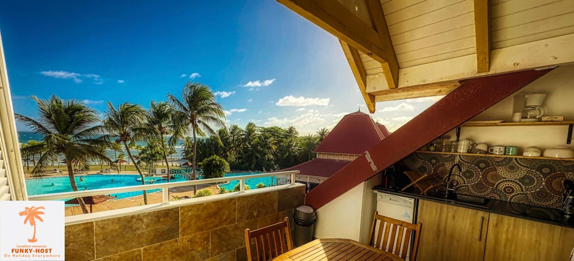 Ti Kaz Funky Host -T3 Vue Mer Premium 3 Etoiles - Village Vacances Sainte Anne Guadeloupe Dış mekan fotoğraf